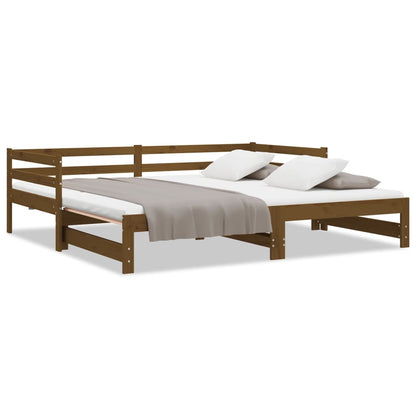Dormeuse Estraibile senza Materasso Marrone Ambra 2x(90x200) cm