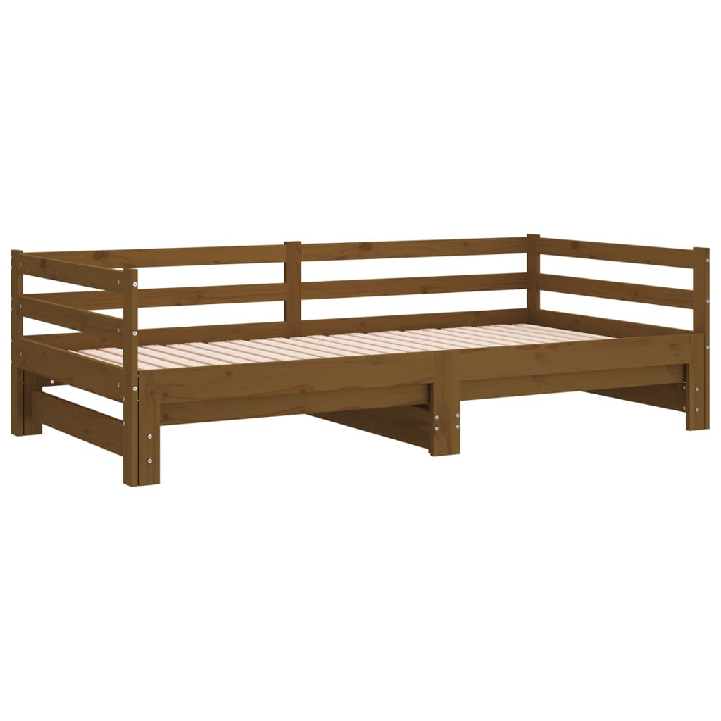 Dormeuse Estraibile senza Materasso Marrone Ambra 2x(90x200) cm
