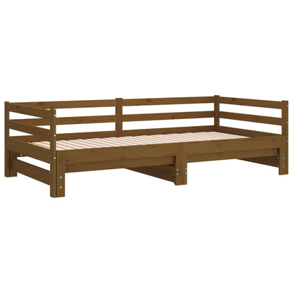 Dormeuse Estraibile senza Materasso Marrone Ambra 2x(90x200) cm