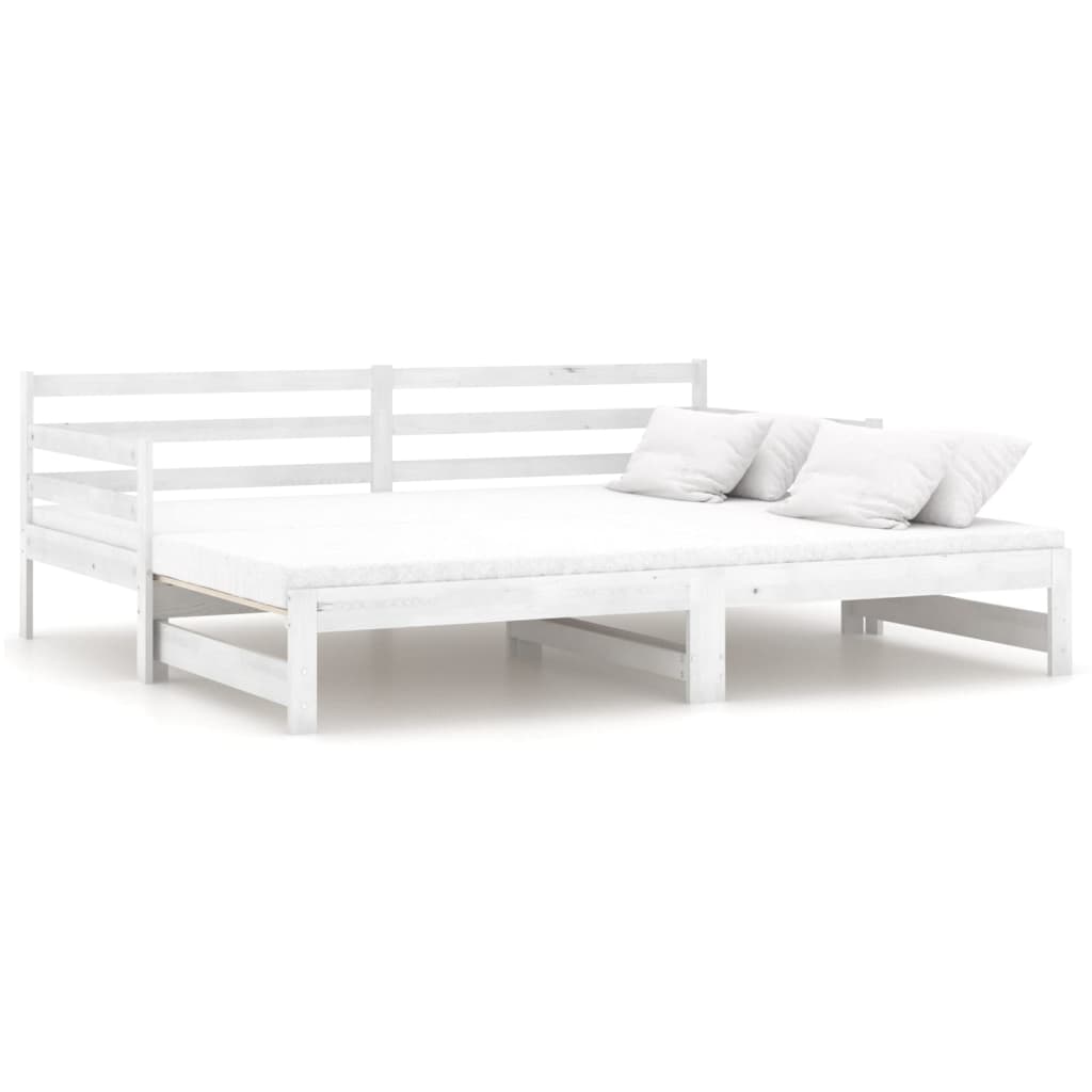 Dormeuse Estraibile Bianca in Massello di Pino 2x(90x200) cm