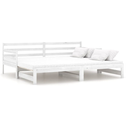 Dormeuse Estraibile Bianca in Massello di Pino 2x(90x200) cm