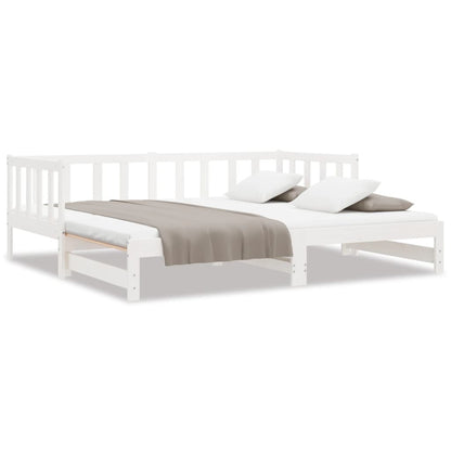 Dormeuse Estraibile Bianca in Massello di Pino 2x(90x200) cm