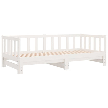 Dormeuse Estraibile Bianca in Massello di Pino 2x(90x200) cm