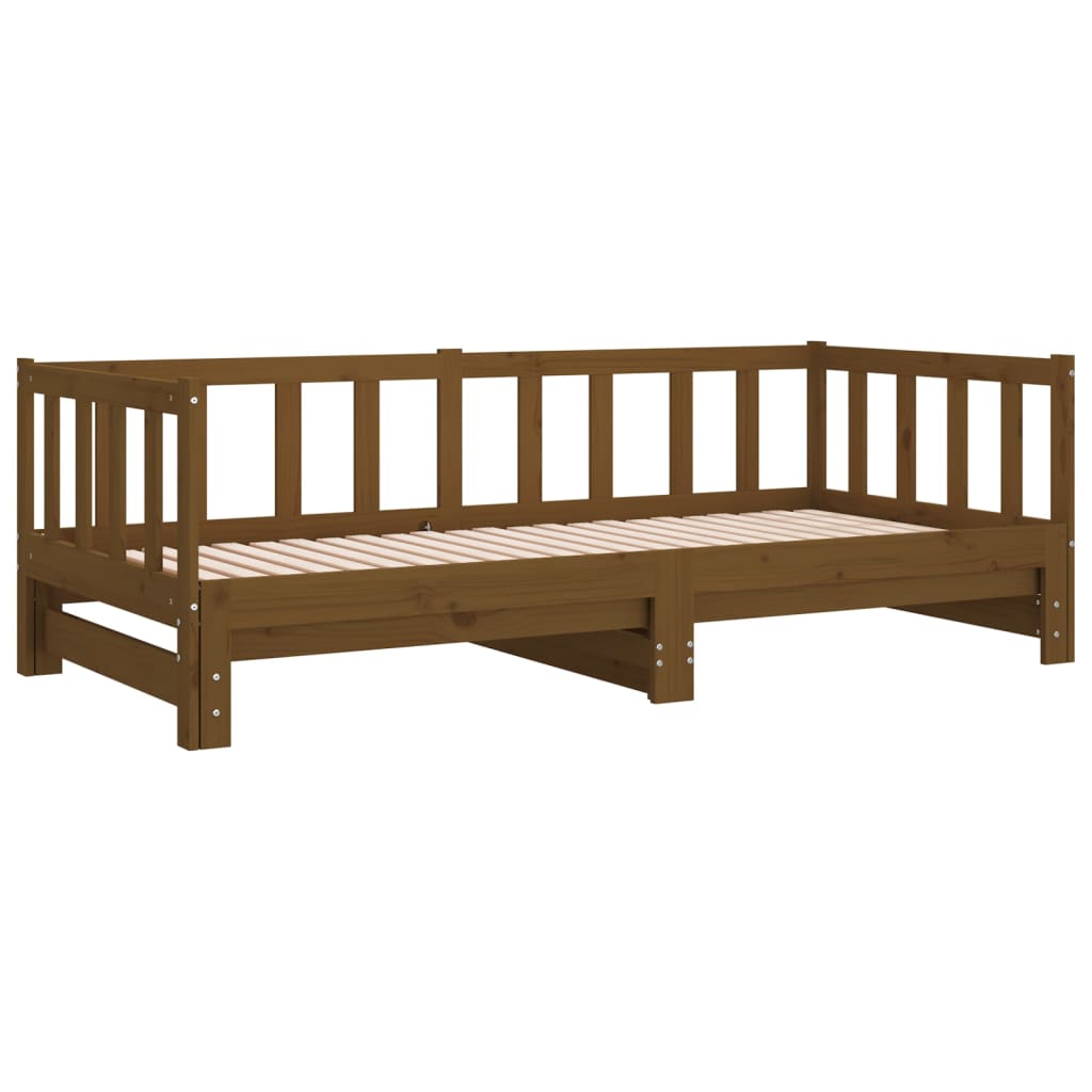 Dormeuse Estraibile senza Materasso Marrone Ambra 2x(90x200) cm