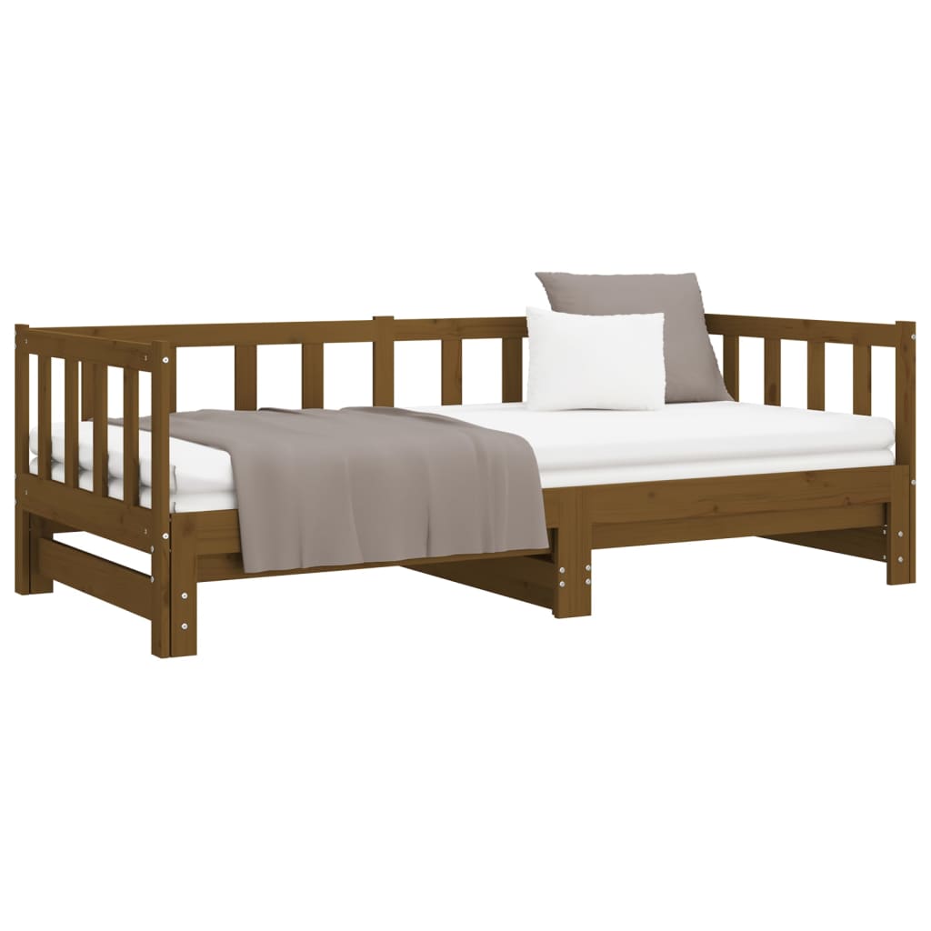 Dormeuse Estraibile senza Materasso Marrone Ambra 2x(90x200) cm