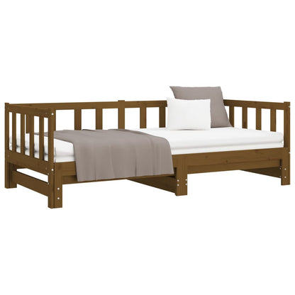 Dormeuse Estraibile senza Materasso Marrone Ambra 2x(90x200) cm