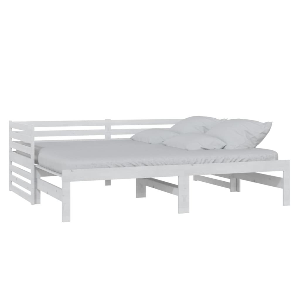 Dormeuse Estraibile Bianca in Massello di Pino 2x(90x200) cm