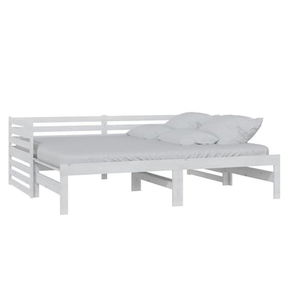 Dormeuse Estraibile Bianca in Massello di Pino 2x(90x200) cm
