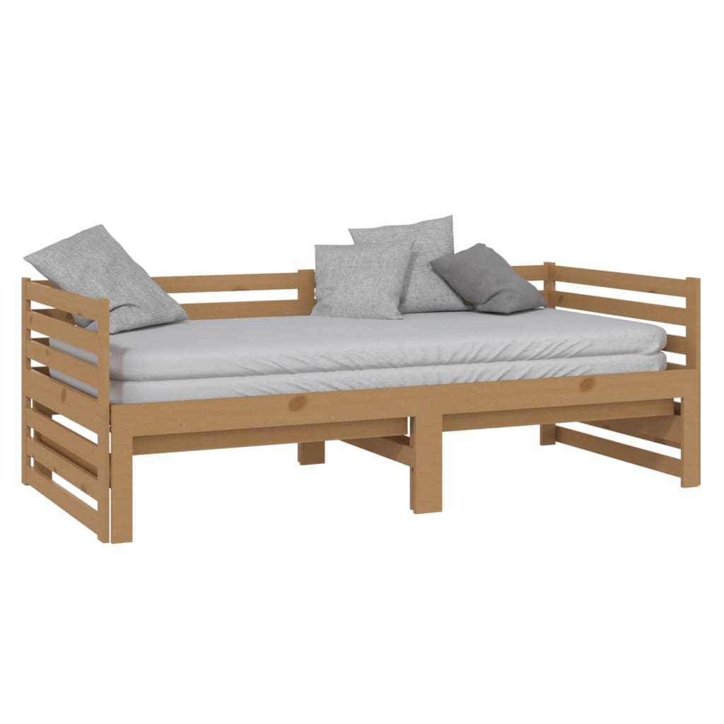 Dormeuse Estraibile senza Materasso Marrone Ambra 2x(90x200) cm