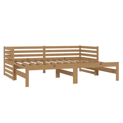 Dormeuse Estraibile senza Materasso Marrone Ambra 2x(90x200) cm