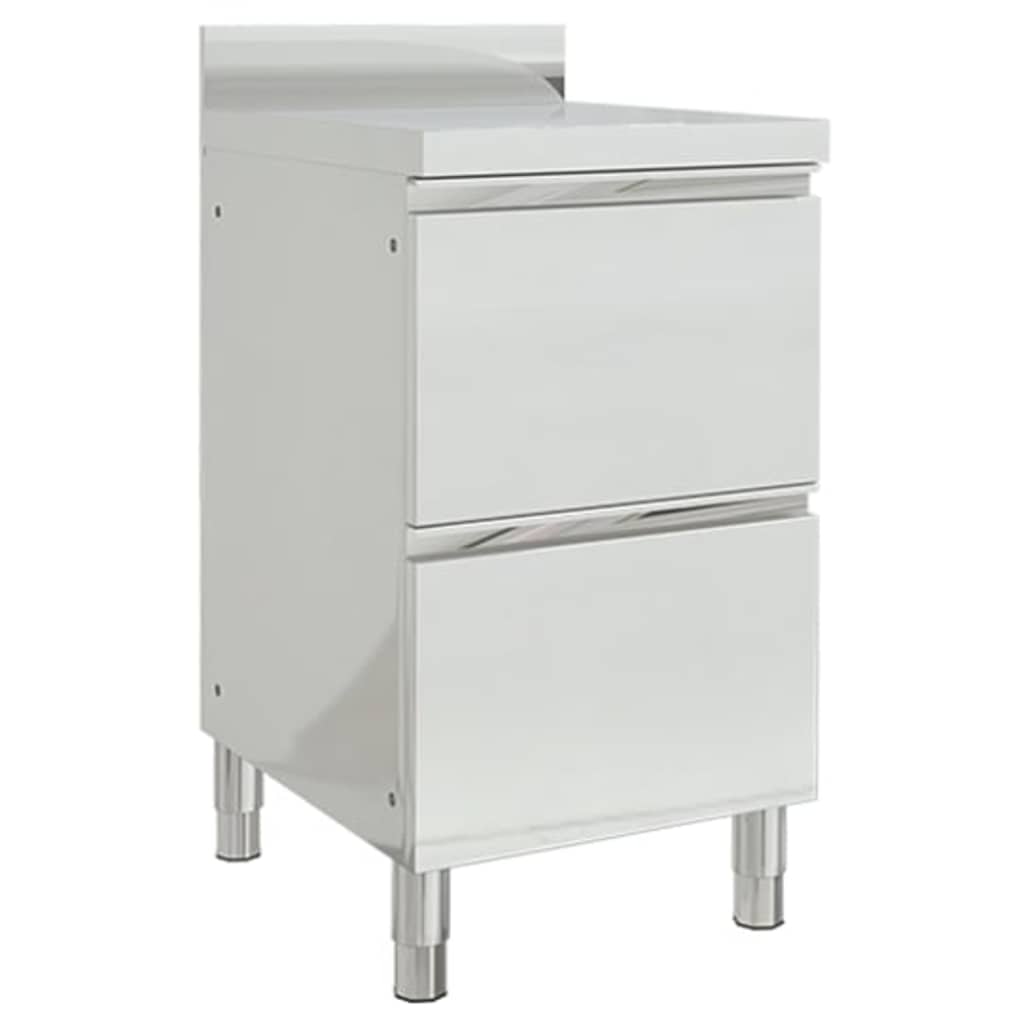 Mobili da cucina commerciali 2 pz 50x60x96 cm in acciaio inox