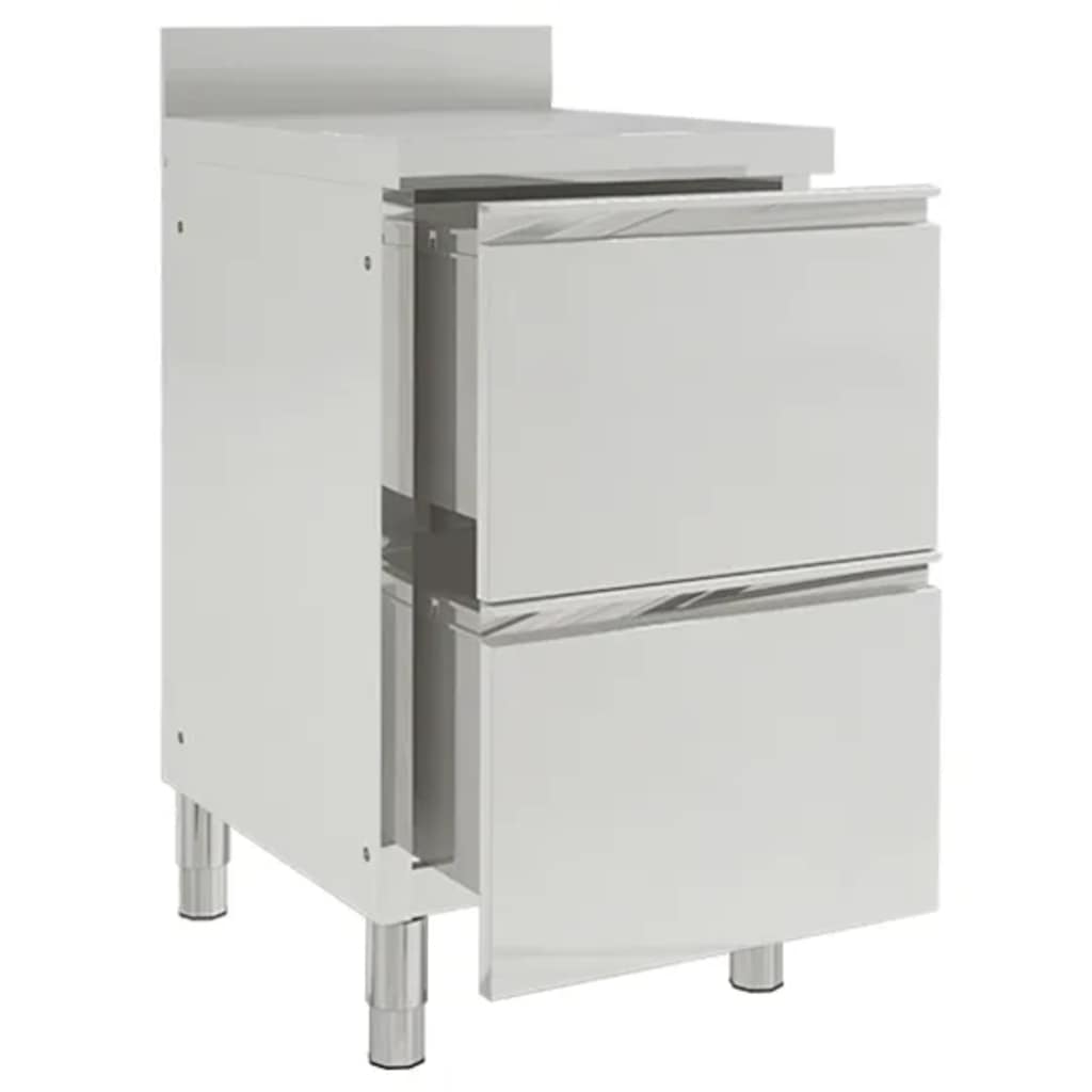 Mobili da cucina commerciali 2 pz 50x60x96 cm in acciaio inox