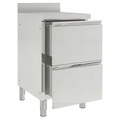 Mobili da cucina commerciali 2 pz 50x60x96 cm in acciaio inox