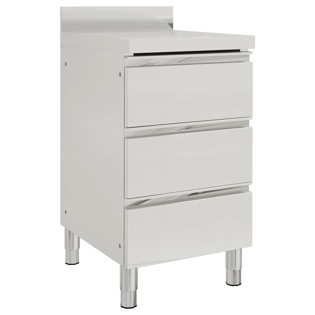 Mobili da cucina commerciali 2 pz 50x60x96 cm in acciaio inox
