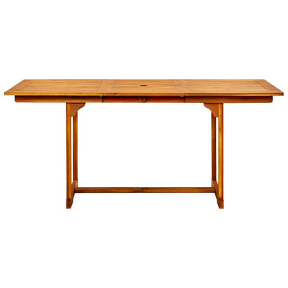 Tavolo da Pranzo per Esterni (120-170)x80x75 cm in Legno Acacia