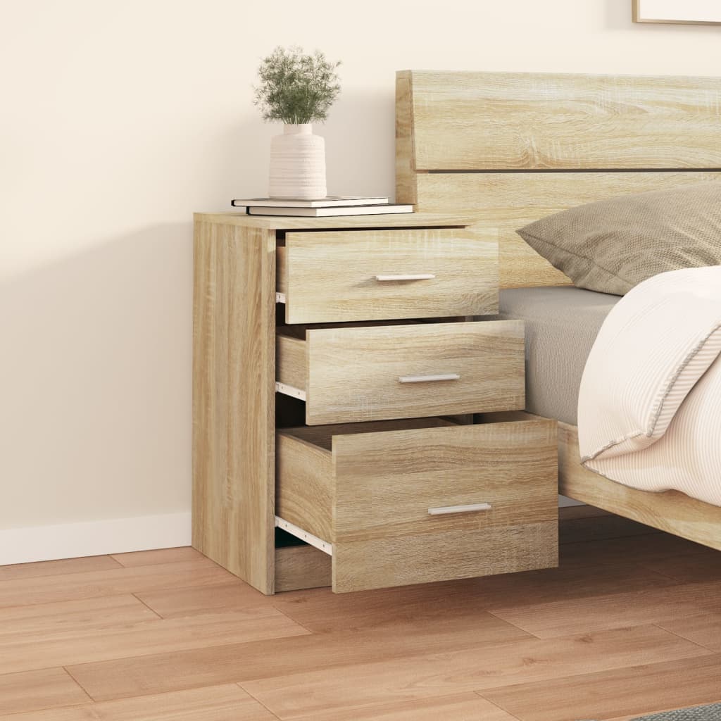 Comodino Rovere Sonoma 40x40x63 cm in Legno Multistrato