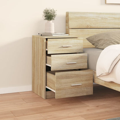 Comodino Rovere Sonoma 40x40x63 cm in Legno Multistrato