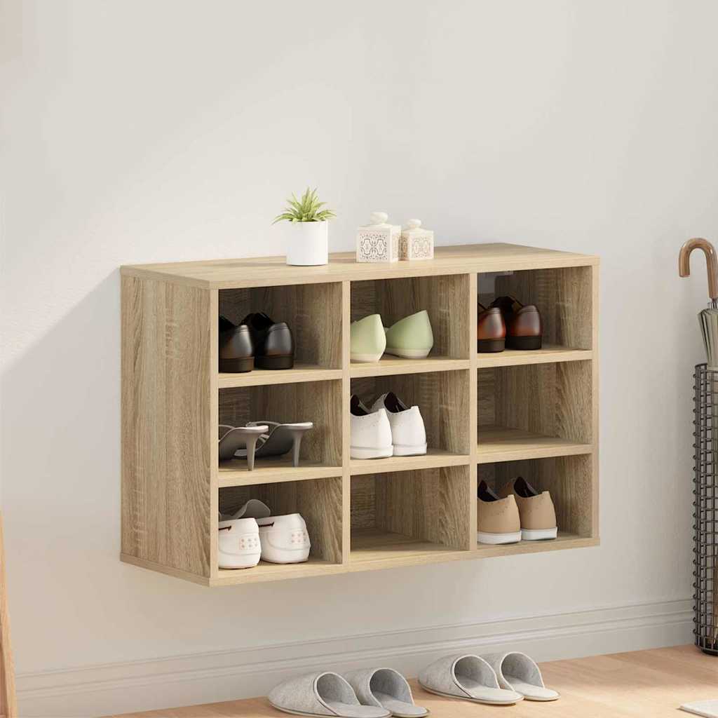 Mobile per scarpe Rovere Sonoma 77,5 x 30 x 51 cm