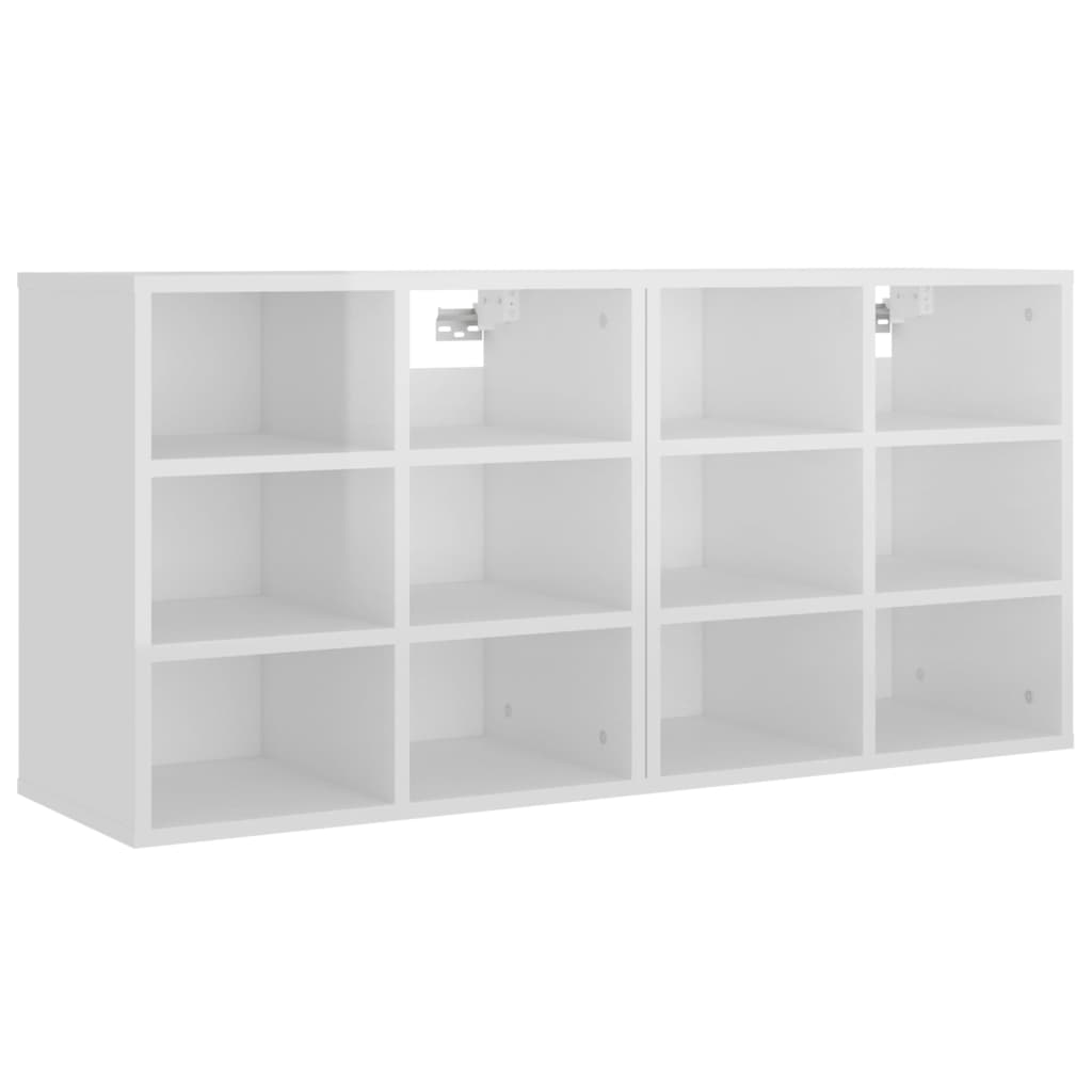 Scarpiere 2 pz Bianco Lucido 52,5x30x50 cm