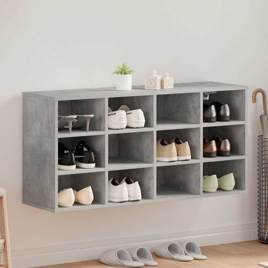 Mobile per scarpe Grigio cemento 103 x 30 x 51 cm