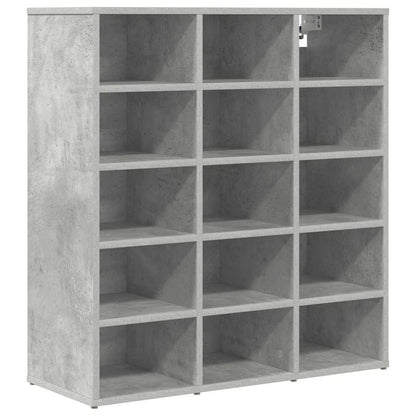 Mobile per scarpe Grigio cemento 77,5 x 30 x 83,5 cm