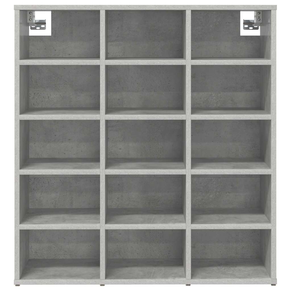 Mobile per scarpe Grigio cemento 77,5 x 30 x 83,5 cm