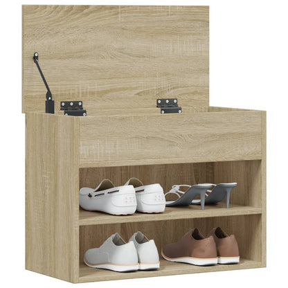 Panca Portascarpe Rovere Sonoma 60x30x45 cm in Truciolato