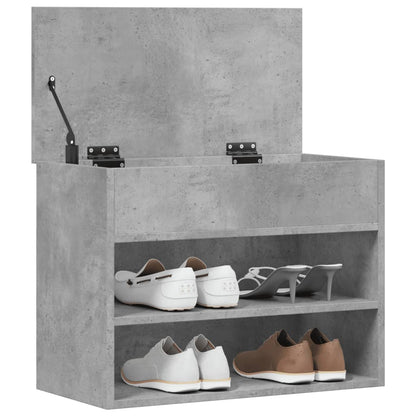 Panca Portascarpe Grigio Cemento 60x30x45 cm in Truciolato