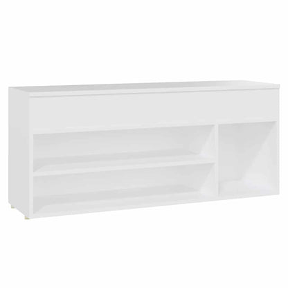 Panca Portascarpe Bianco 105x30x45 cm in Truciolato