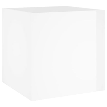 Fioriera Bianco Lucido 40x40x40 cm in Legno Multistrato