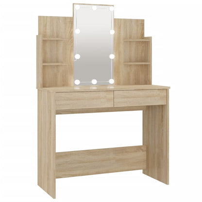 Toeletta con LED Rovere Sonoma 96x40x142 cm