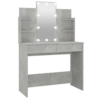 Toeletta con LED Grigio Cemento 96x40x142 cm