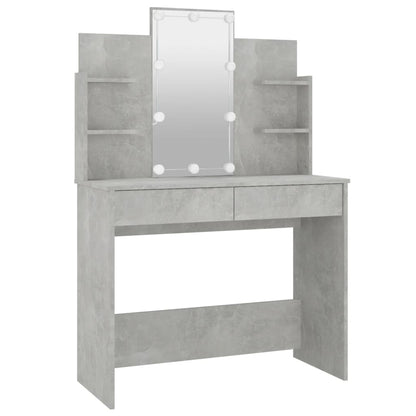 Toeletta con LED Grigio Cemento 96x40x142 cm