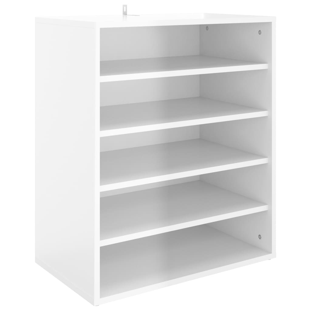 Scarpiera Bianco Lucido 60x35x70 cm in Truciolato