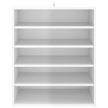Scarpiera Bianco Lucido 60x35x70 cm in Truciolato