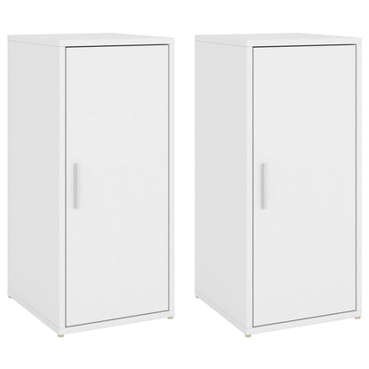 Scarpiere 2 pz Bianche 32x35x70 cm in Legno Multistrato