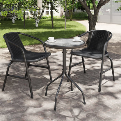 Tavolino da Giardino ÃƒËœ50x71 cm in Acciaio Antracite