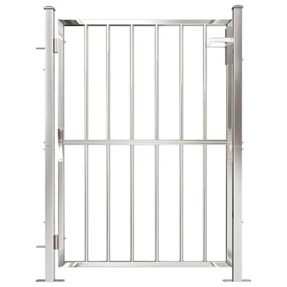 Cancello da Giardino 100x125 cm in Acciaio Inossidabile