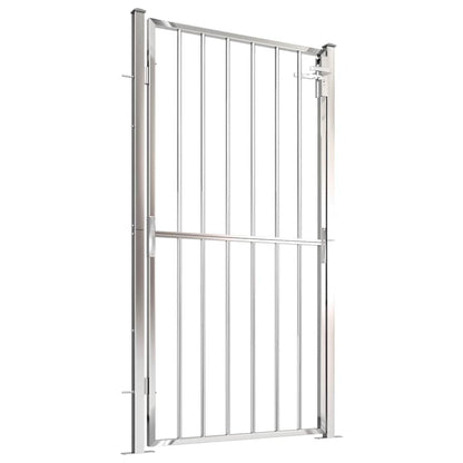 Cancello da Giardino 100x180 cm in Acciaio Inossidabile