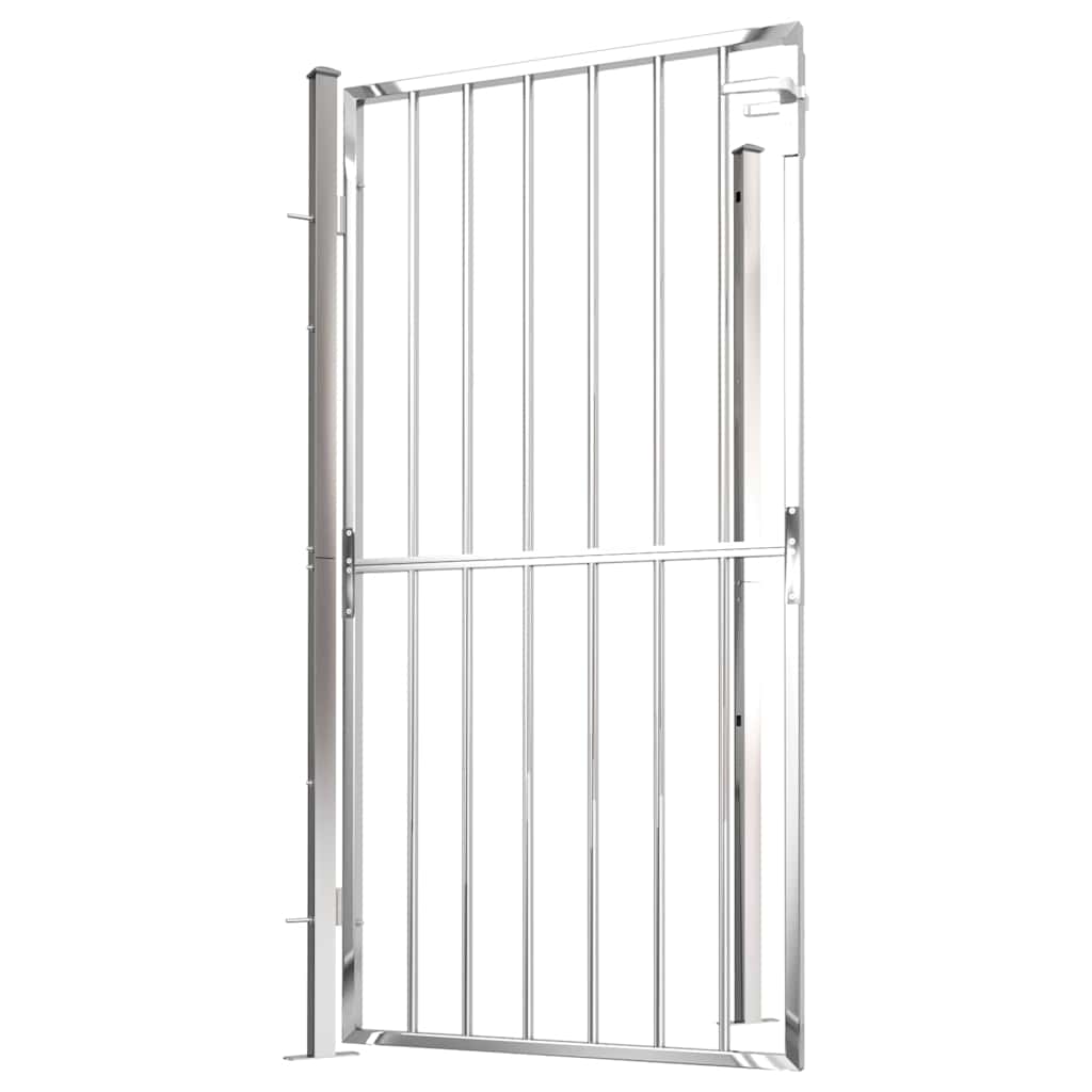 Cancello da Giardino 100x180 cm in Acciaio Inossidabile