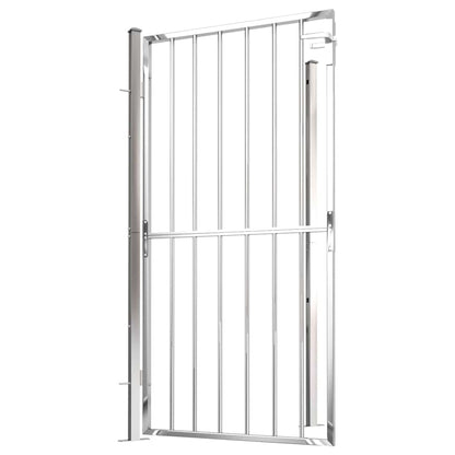 Cancello da Giardino 100x180 cm in Acciaio Inossidabile