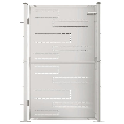 Cancello da giardino 100x145 cm in acciaio inox