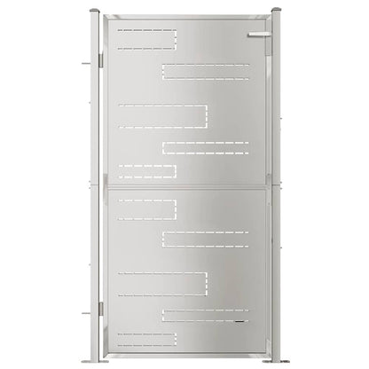 Cancello da giardino 100x175 cm in acciaio inox