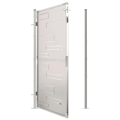 Cancello da giardino 100x175 cm in acciaio inox