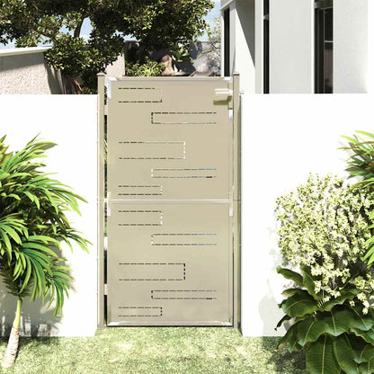 Cancello da Giardino 100x180 cm in Acciaio Inossidabile