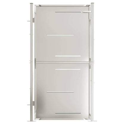 Cancello da Giardino 100x180 cm in Acciaio Inossidabile