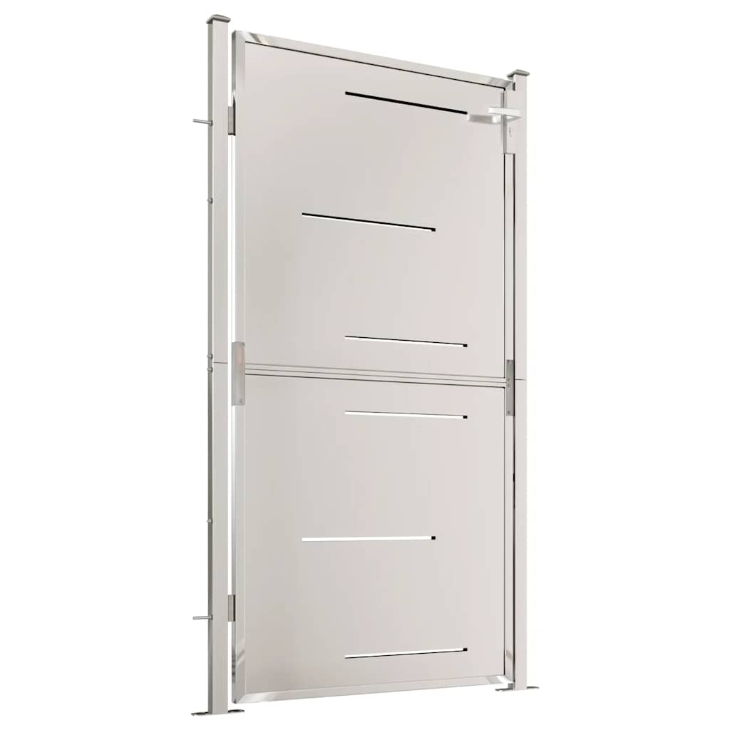 Cancello da Giardino 100x180 cm in Acciaio Inossidabile