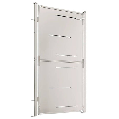 Cancello da Giardino 100x180 cm in Acciaio Inossidabile