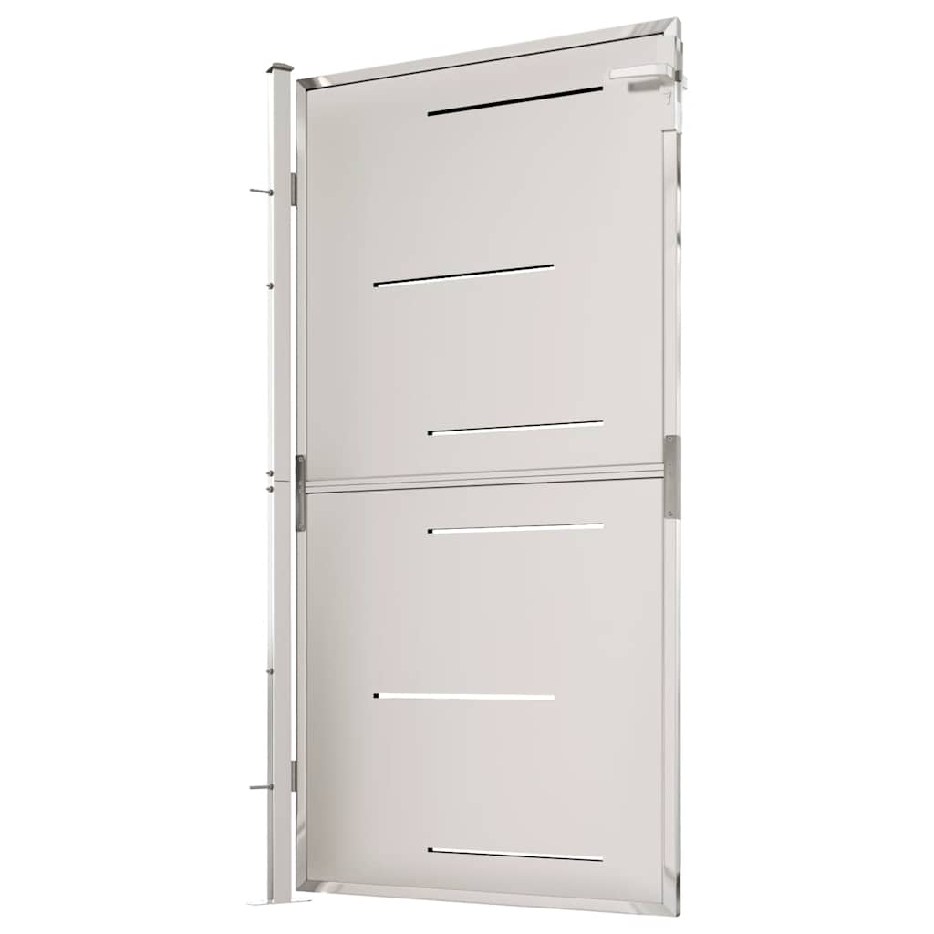 Cancello da Giardino 100x180 cm in Acciaio Inossidabile