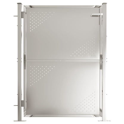 Cancello da Giardino 100x125 cm in Acciaio Inossidabile